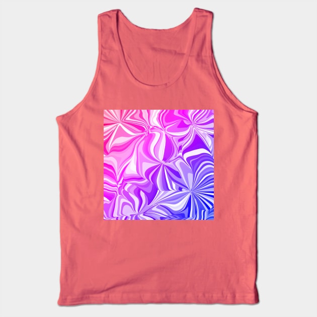 Magenta Purple Blue Gradient Ombre Swirl Pattern Tank Top by Art by Deborah Camp